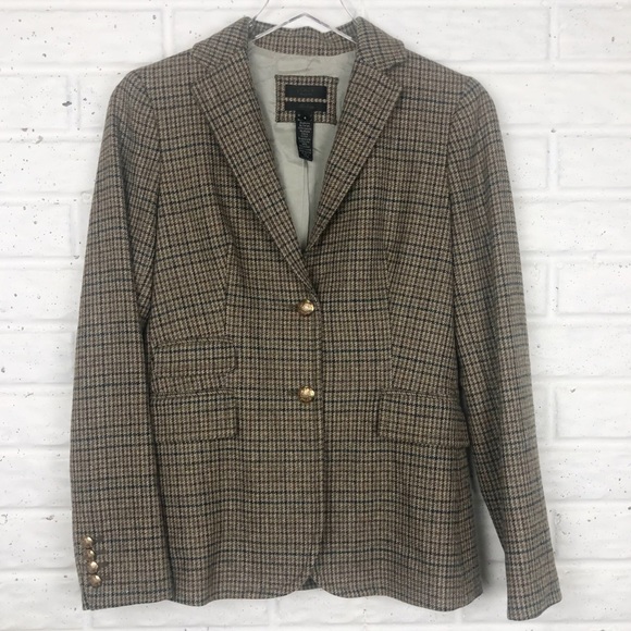 J. Crew Jackets & Blazers - J.CREW COLLECTION Hacking Tweed Plaid wool Blazer